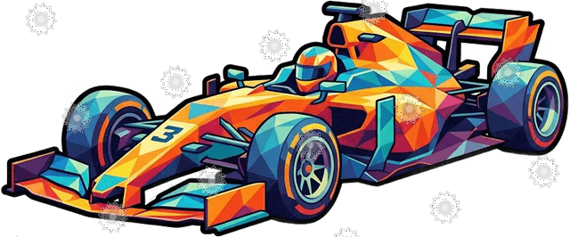 Low-poly Geometric Race Car