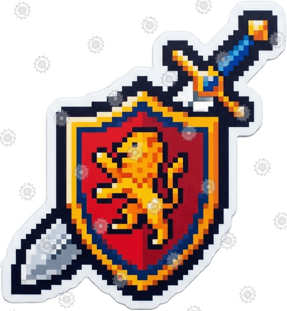 8-bit Pixel Sword And Shield