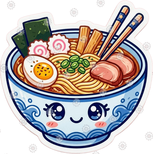 Kawaii Anime Ramen Bowl With Face