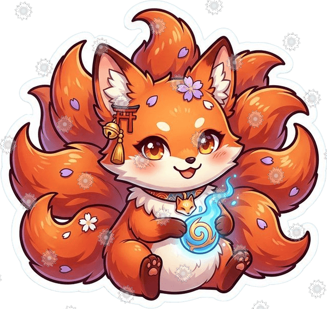 Chibi Anime Fox Spirit Kitsune