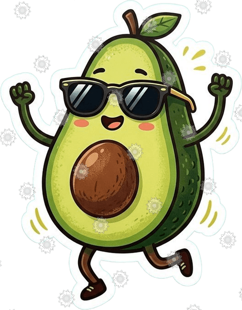 Dancing Avocado With Sunglasses