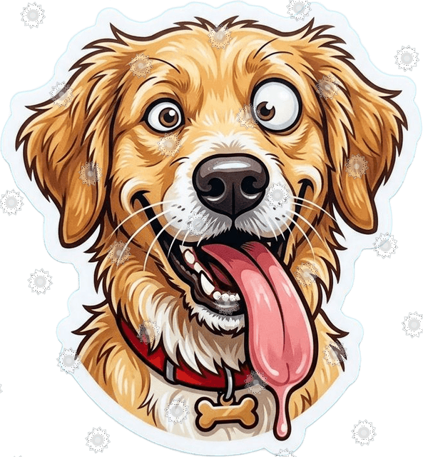 Derpy Dog Tongue Out