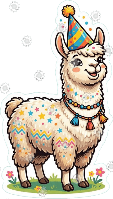 Llama With Party Hat