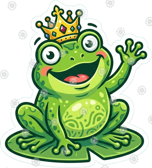 Goofy Frog With Crown