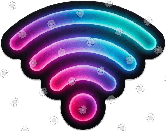 Glowing Wifi Symbol Gradient