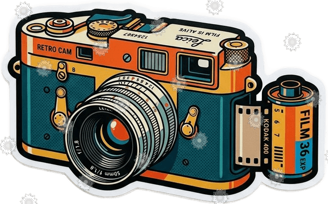 Retro Camera With Film