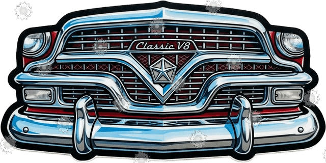 Chrome Car Grille Close-up