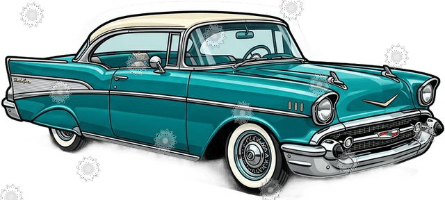 Classic Car With Whitewall Tires