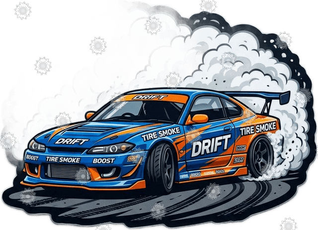 Tire Burnout Drift Smoke