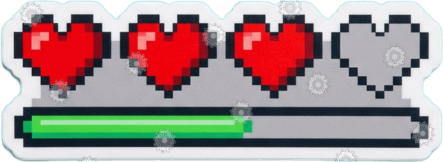 Pixel Heart Life Bar