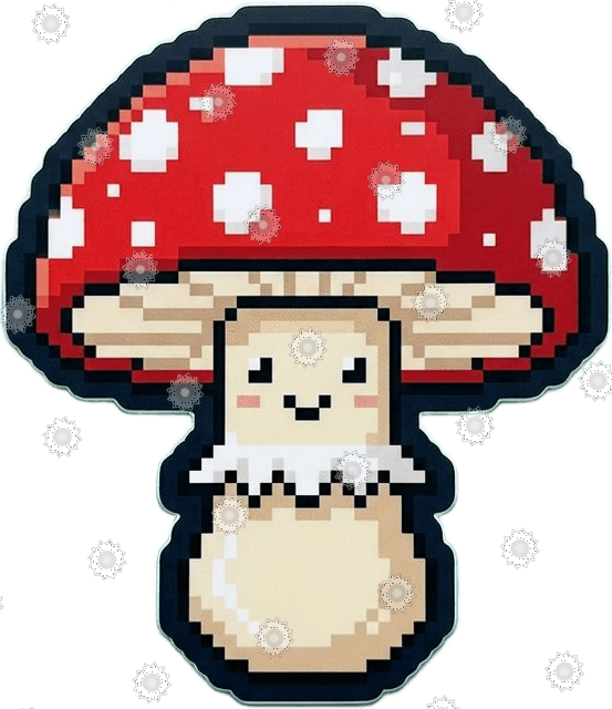 Cute Pixel Mushroom