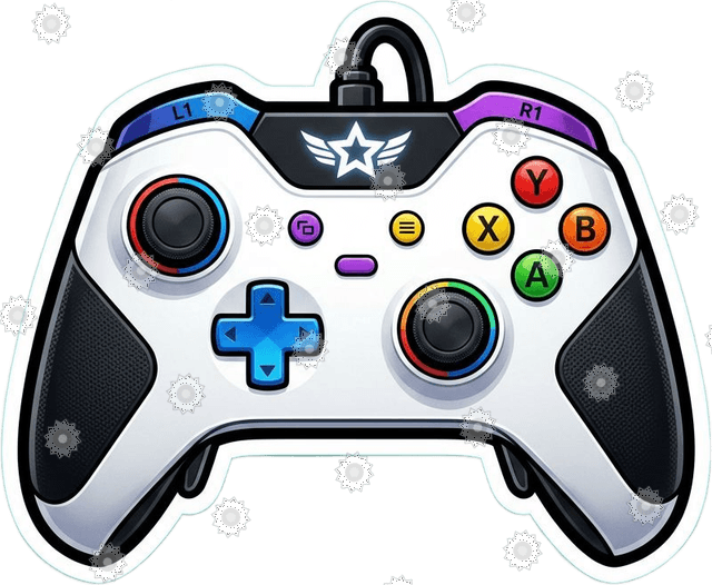 Controller With Rainbow Buttons