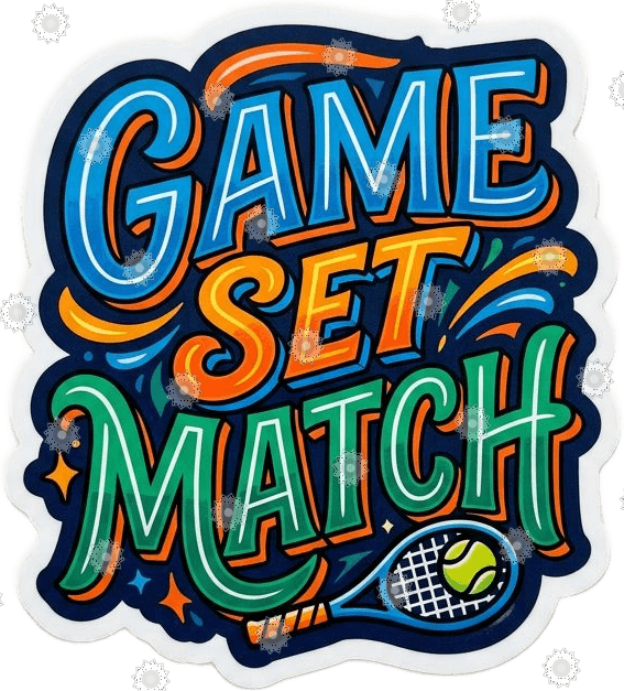 'Game Set Match' Lettering
