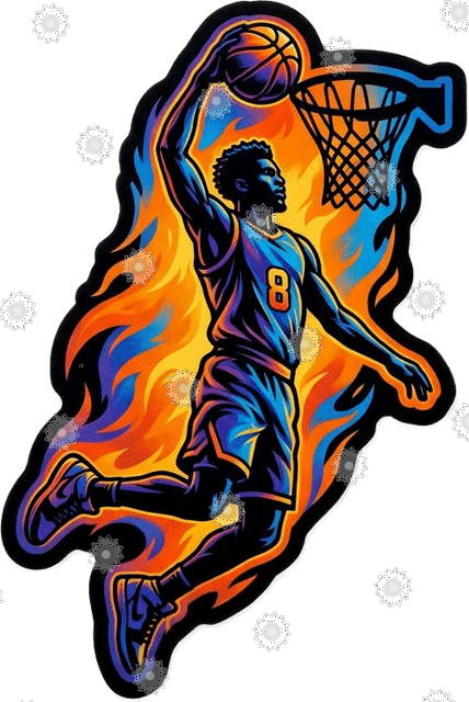 Basketball Player Jump Silhouette
