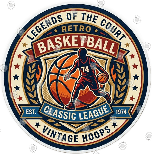 Retro Basketball Badge