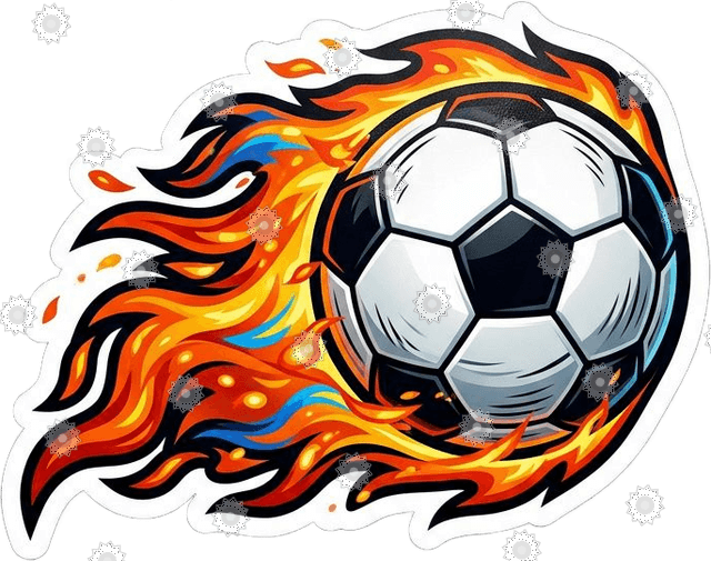 Soccer Ball With Flames