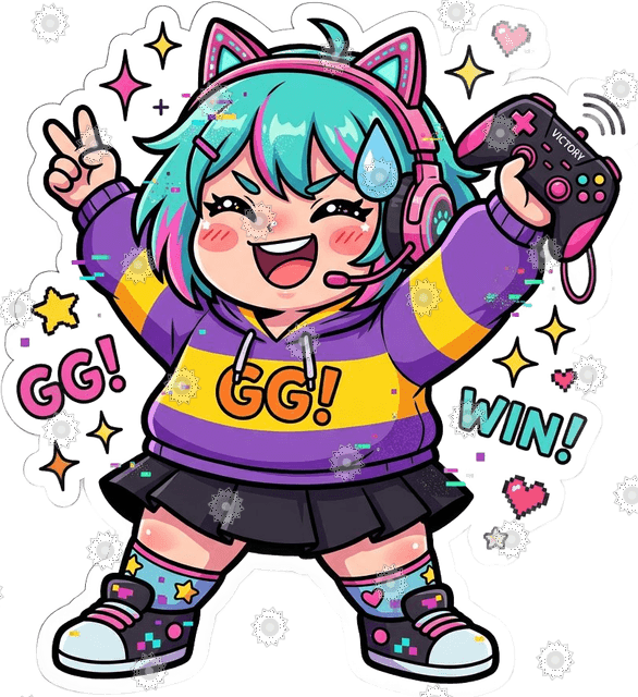 Victory Gamer Girl